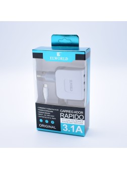 Incarcator Fast Charging Cu 3 USB MicroUSB 5V 3.1A Elworld – JXL-013 N8-5.3